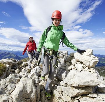 Sicherung ist wichtig im Kletter-Urlaub in den Alpen