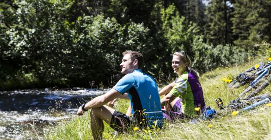 Eine kleine Pause bei Deiner Explorer Biketour durch das Silbertal in Vorarlberg