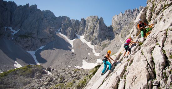 Auf Klettertour am Wilden Kaiser in St. Johann in Tirol