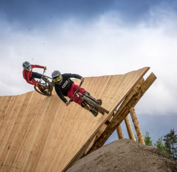 Wallride im Bikepark Wurbauerkogel