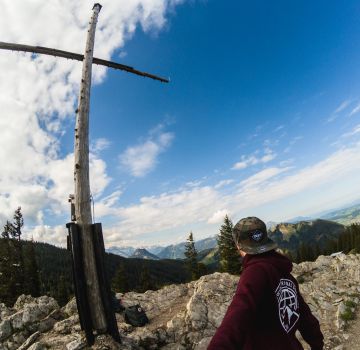 Von der Alpspitze das Allgäu überblicken