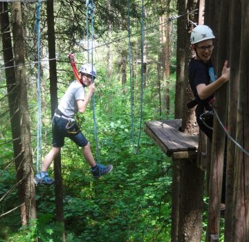 Kletterspaß im Hochseilgarten in Hinterstoder