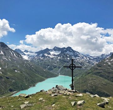 Aussicht vom Bielerkopf auf den Silvretta Stausee