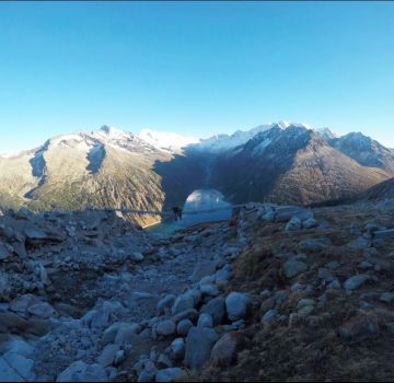 Schlegeis Stausee mit Hängebrücke