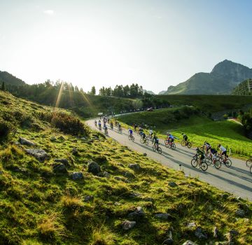 Radgruppe in der Bergen, Fotograf: Lukas Ennemoser