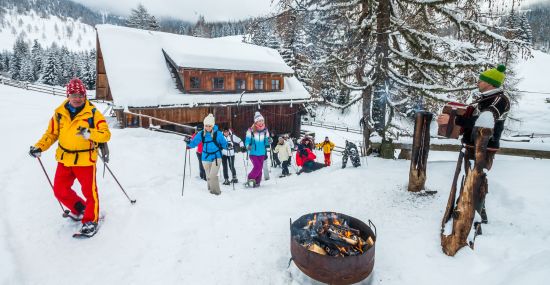 Mit Schneeschuhen unterwegs