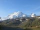 Das Breithorn 4.164 m hoch, der leichteste 4.000er der Alpen. Rechts im Bild das Klein Matterhorn, 3.883 m hoch