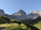 3. Tag - Blick auf die Dremelspitze (2.733 m) mit den beiden Dremelscharten (östliche und westliche)