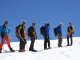 2. Tag - Die letzten Höhenmeter zum Similaun Gipfel gehen wir am kurzen Seil (1,5m Abstand)