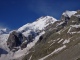 1. Tag - Blick auf den Biancograt und den Piz Bernina 4.049)