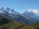Tour du Mont Blanc 7. Tag - Aufregende Aussicht am Col de Balme auf die Aiguille Verte und das Mont Blanc Massiv